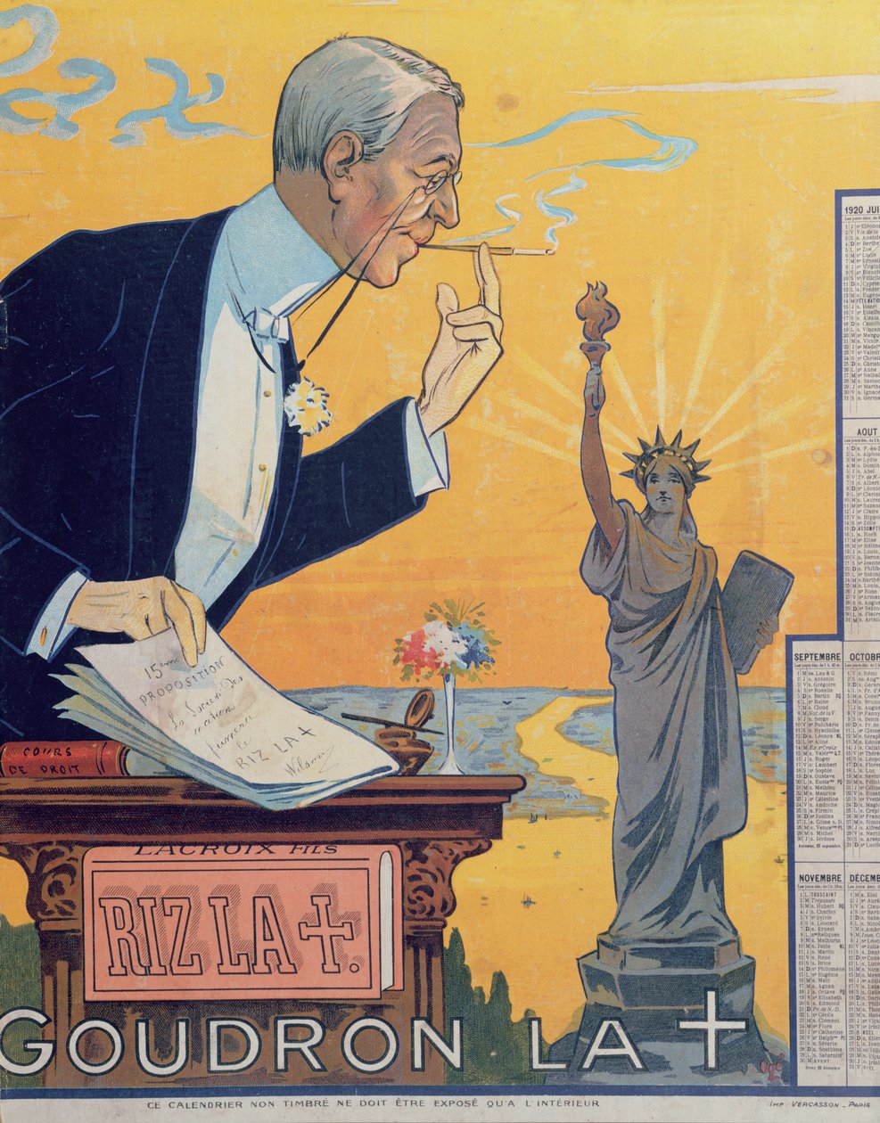 Sigara kağıdı üreticisi Rizla için Başkan Woodrow Wilson
