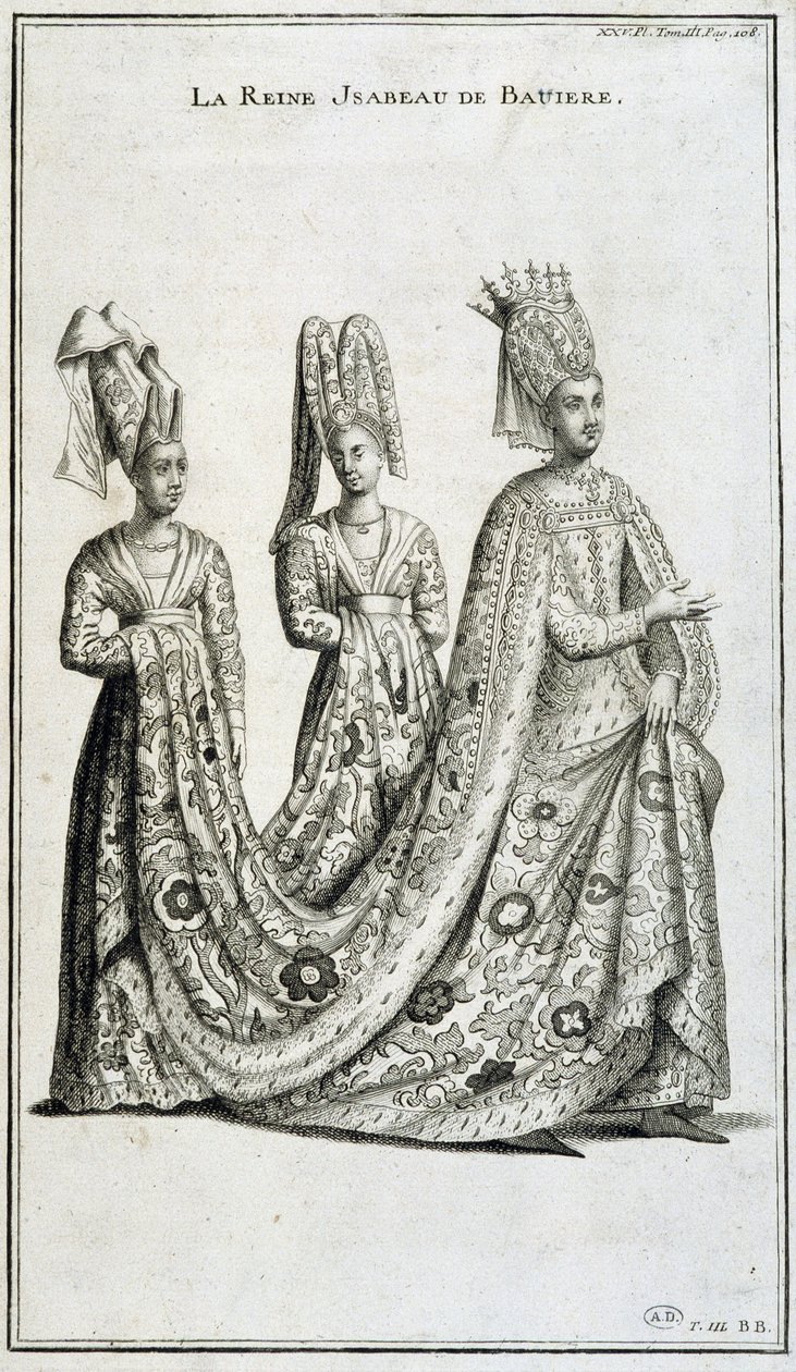 Bavyera Kraliçesi Isabeau (Isabella, Elizabeth) (1371-1435) by French School