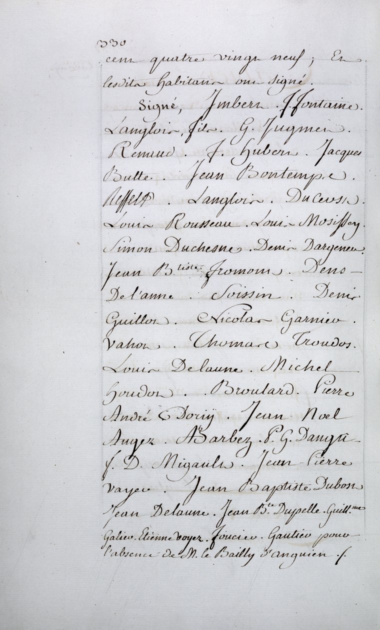 Taverny cemaatinin şikayet kaydı, imzalı sayfa 330, Nisan 1789 by French School