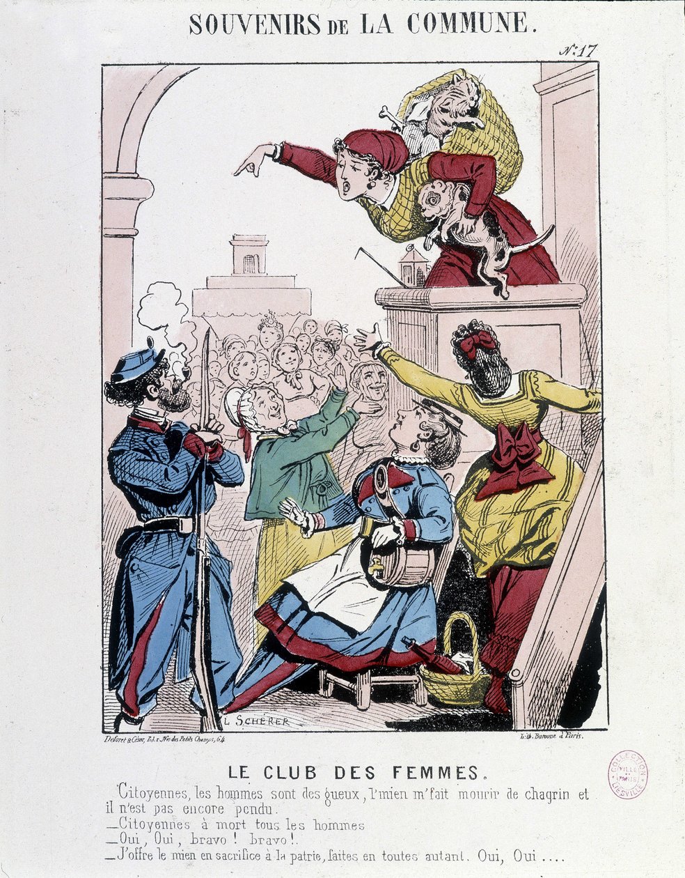 Komünü Anma: Kadınlar Kulübü - Karikatür, Musee Carnavalet by French School
