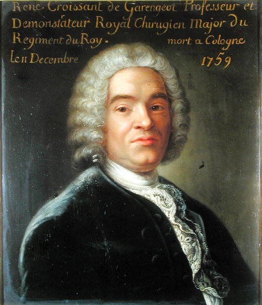 Rene-Jacques Croissant de Garengeot (1688-1759) (tuval üzerine yağlı boya) by French School