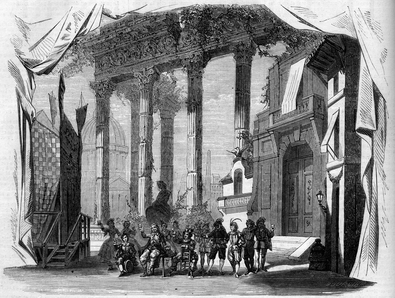 Bir operanın temsili: Henry Trianon (1811-1896) ve Eugene Grange (1810-1887) tarafından bir librettodan sonra “Salvador Rosa”nın I. Perdesinin ve Jules Laurent Duprato