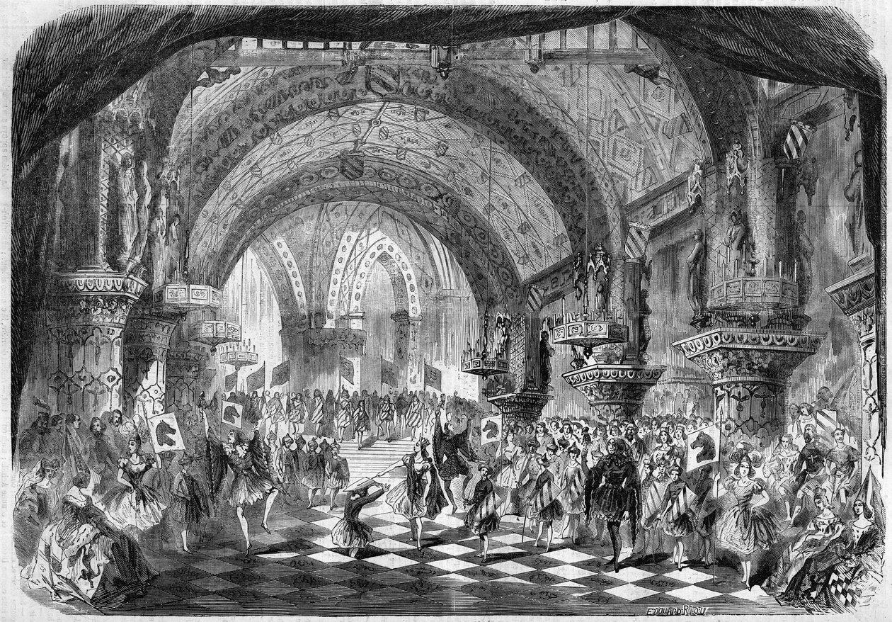 Academy Imperiale de Musique, Paris tarafından bir operanın temsili by French School