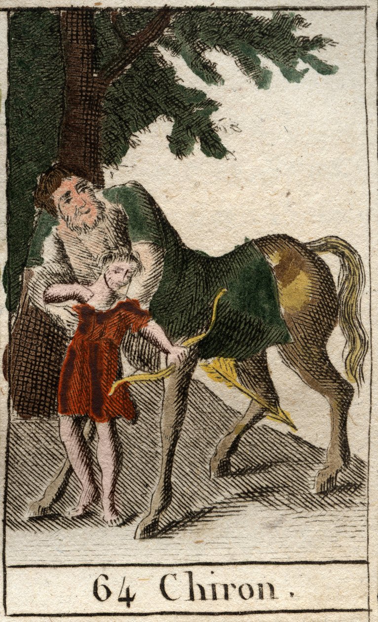 Yarı insan yarı at, okçuluk ustası centaur Chiron