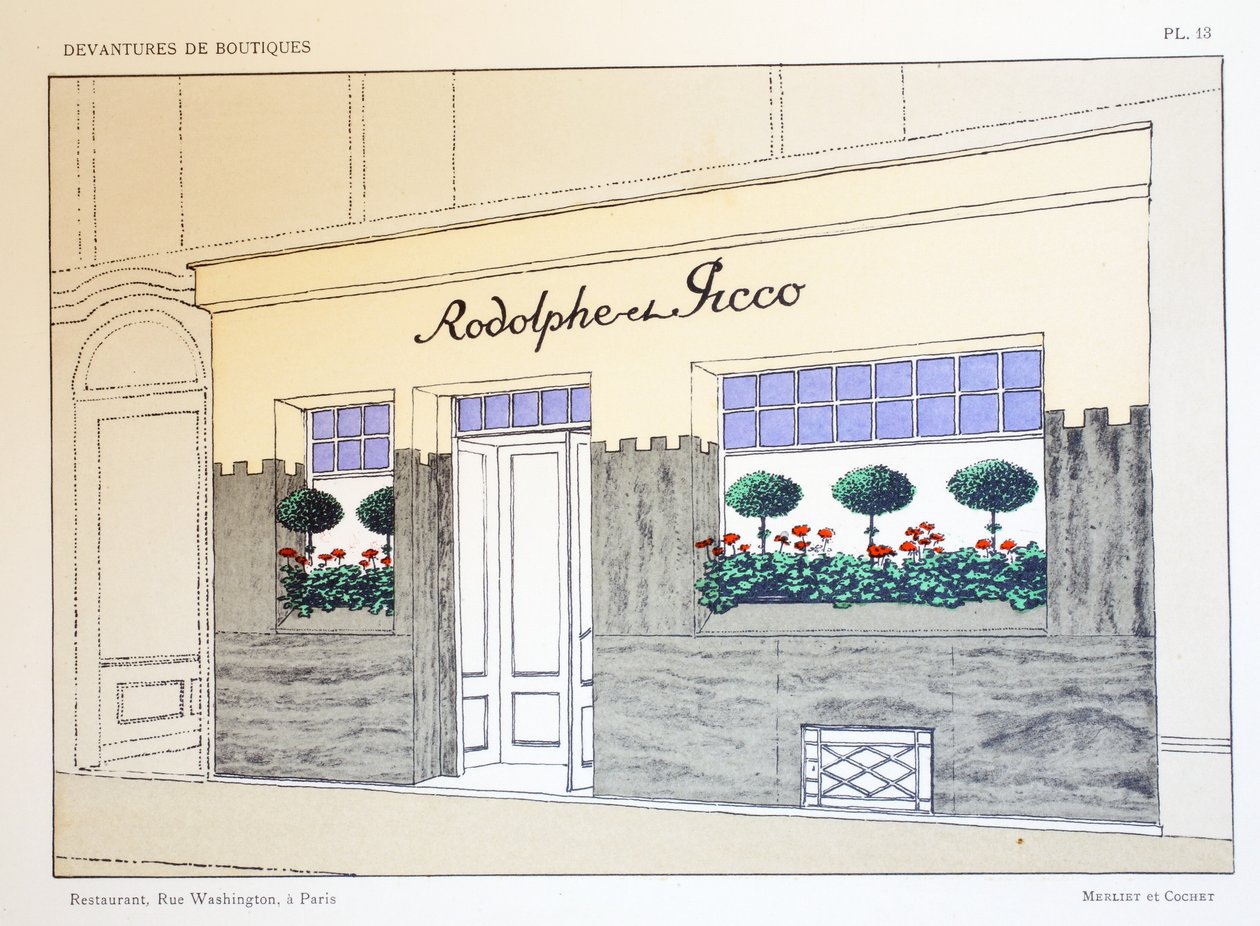 Restoran, plaka 13, Louis-Pierre Sezille, Paris, 1927 tarafından Vitrinlerden resim by French School