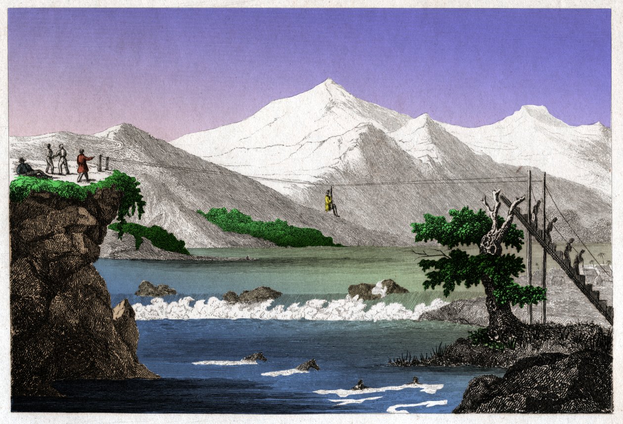 Rio Magdalena. (gravür, yaklaşık 1840) by French School