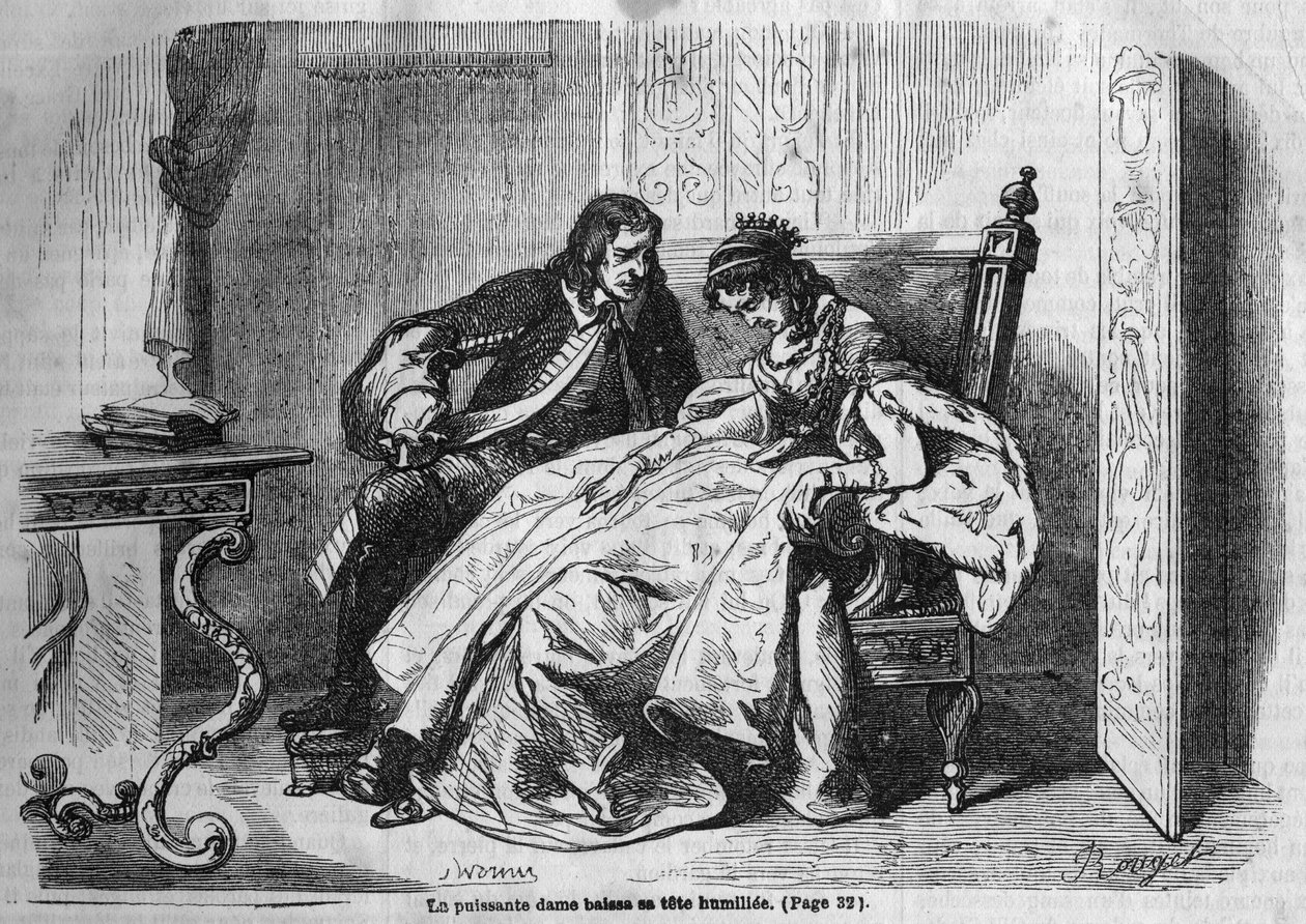 Roma dizisi: George Sand (Aurore Dupin, Baronne Dudevant) (1804-1876) tarafından yazılan “Yeşil Hanımlar”. “Les bons romantizm”de gravür by French School