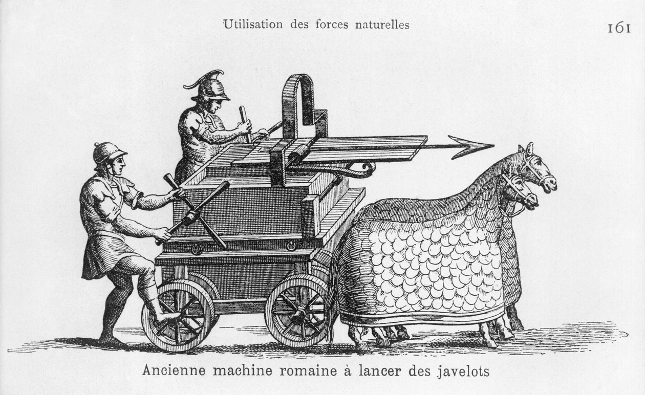 Cirit atmak için Roma savaş makinesi by French School