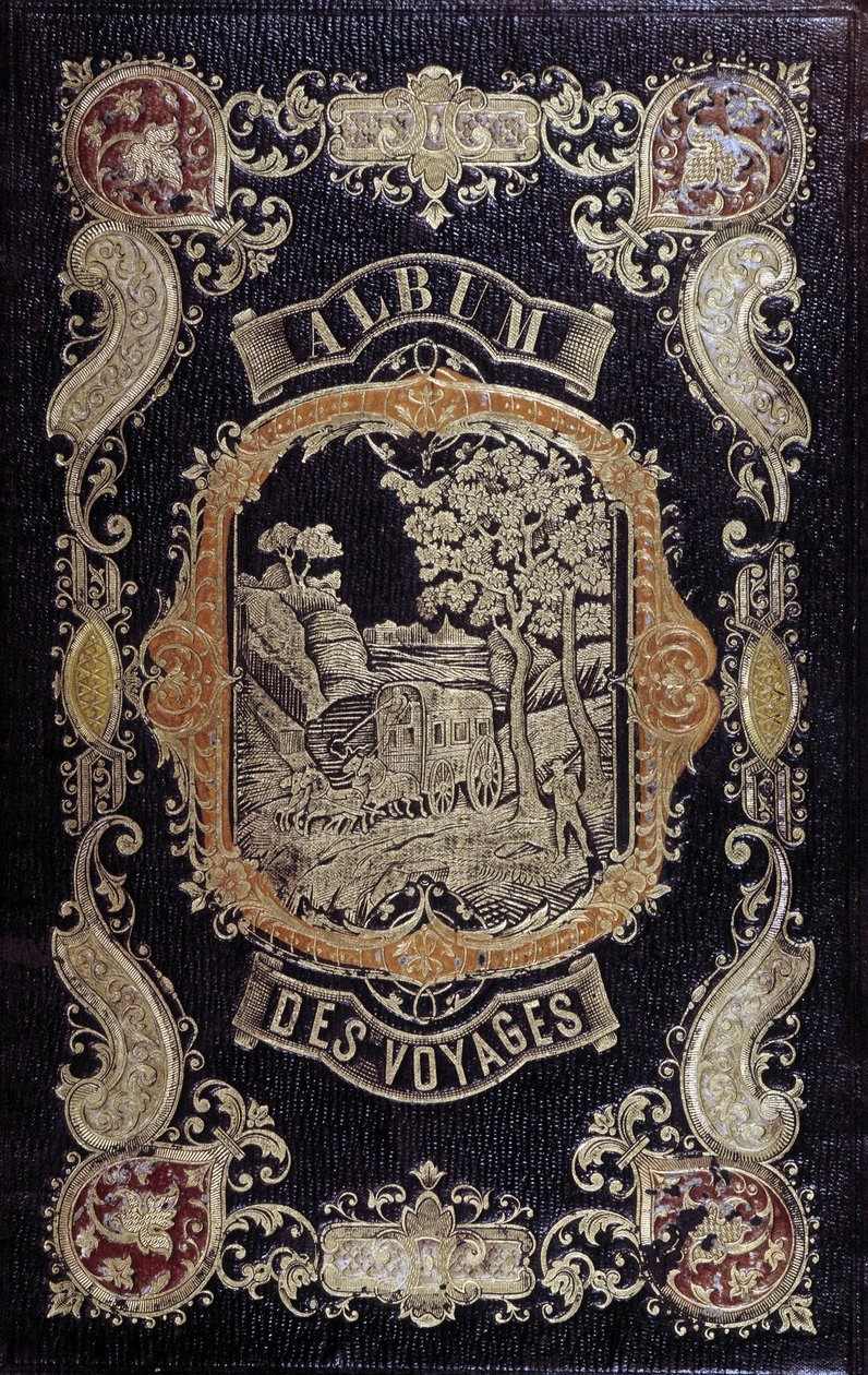 “Album des Voyages”ın romantik tarzda kapağı” by French School