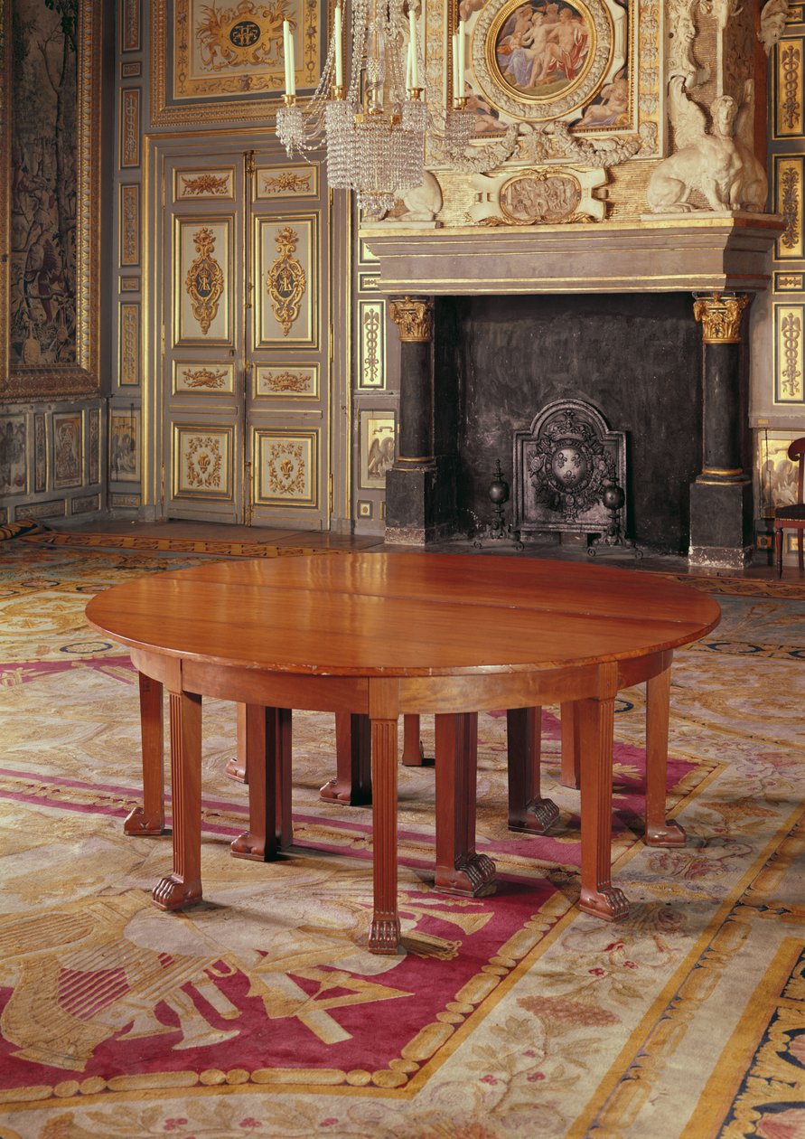 Directoire dönemi tarzında yuvarlak masa, 1795-99 by French School