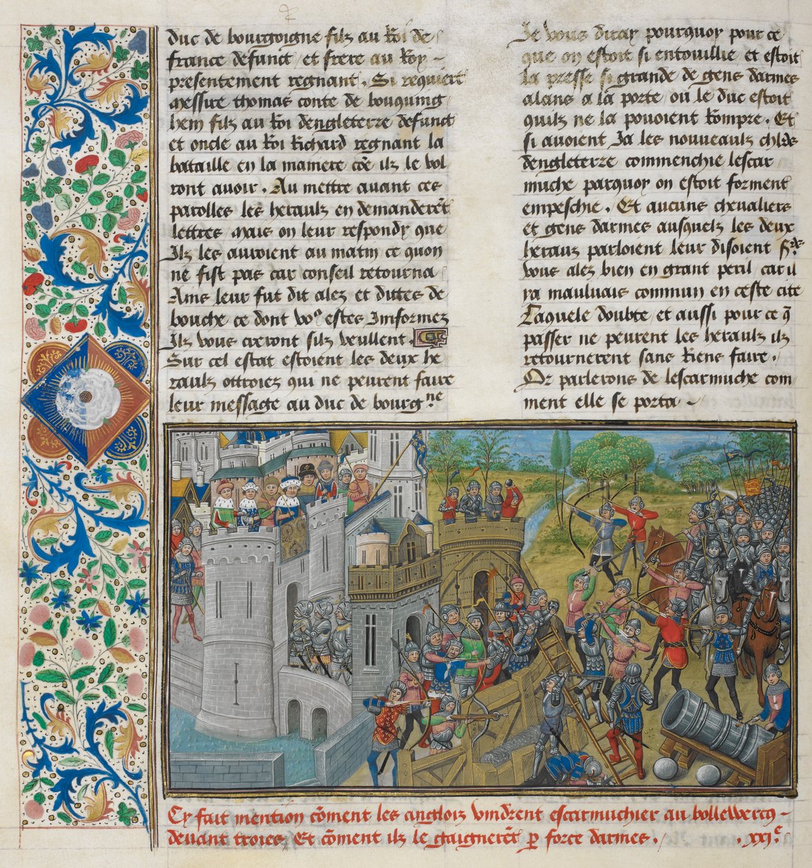 Royal 14 E. IV, f.59v Jean de Wavrin tarafından yazılan 