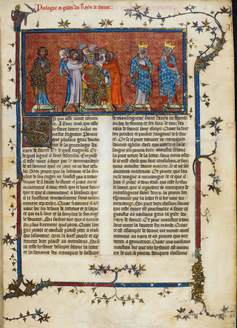 Royal 16 G. VI, f.3 The Coronation of Pharamond, 
