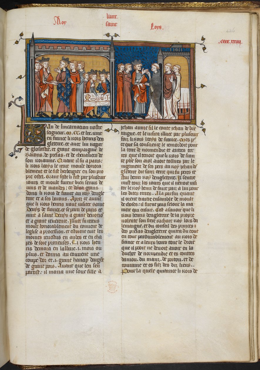 Royal 16 G VI f.426r Louis IX