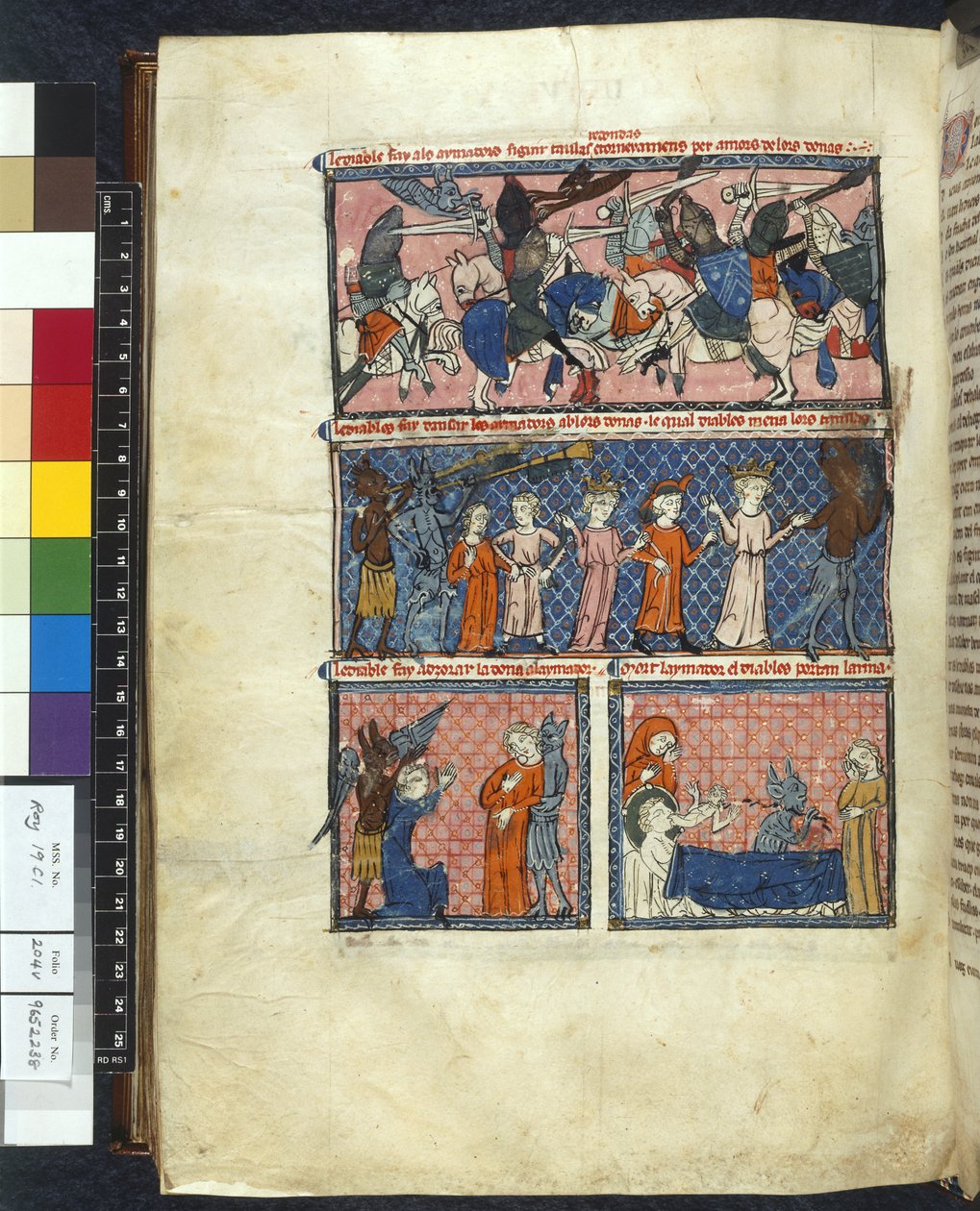 Royal 19 C. 1, f.204v Şeytani Baştan Çıkarmalar, 