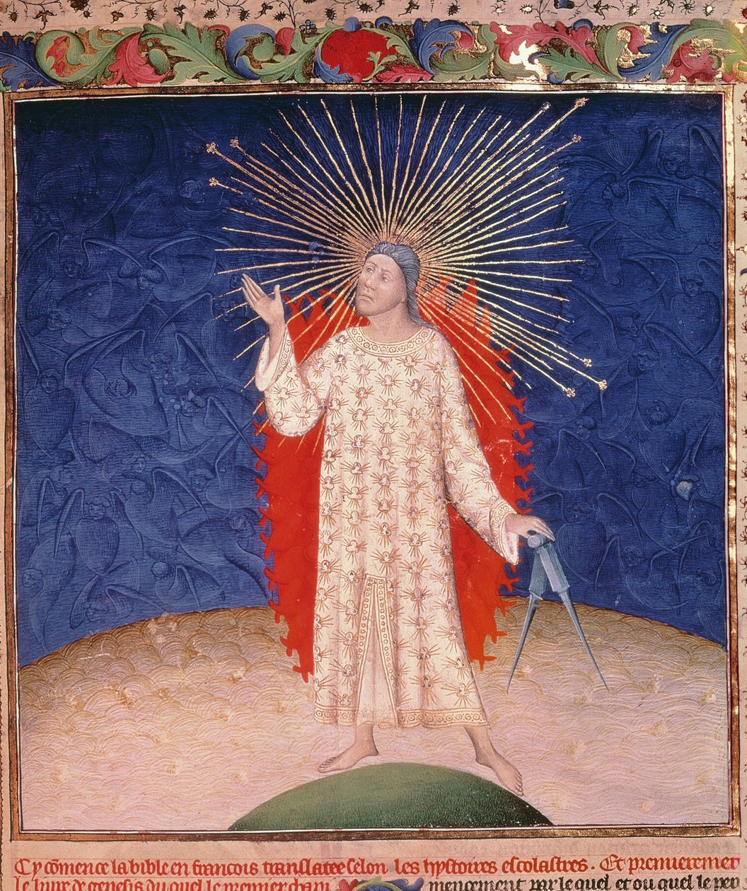 Royal 19 D III, f.3: Guyart des Moulins, İncil Historiale