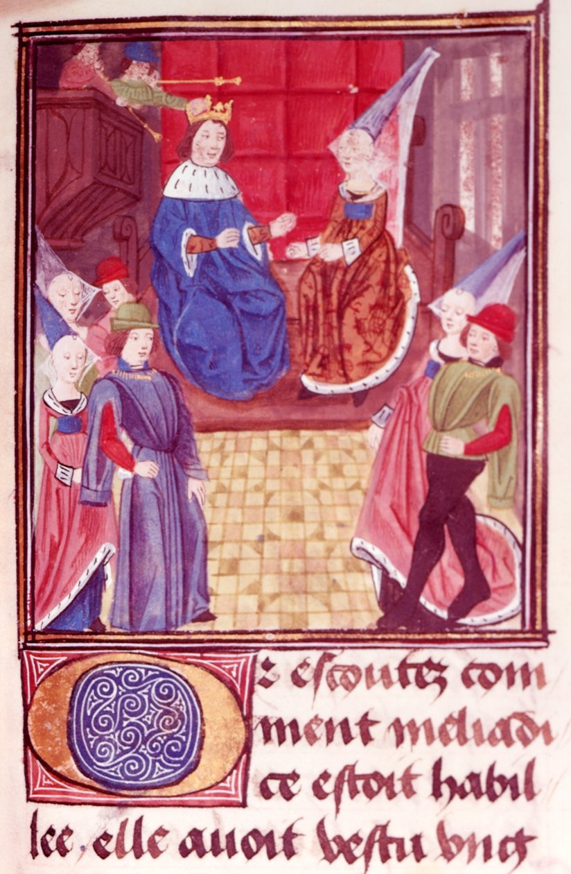 Royal 20 C.II fol.159 Cleriadus ve Meliadice, 