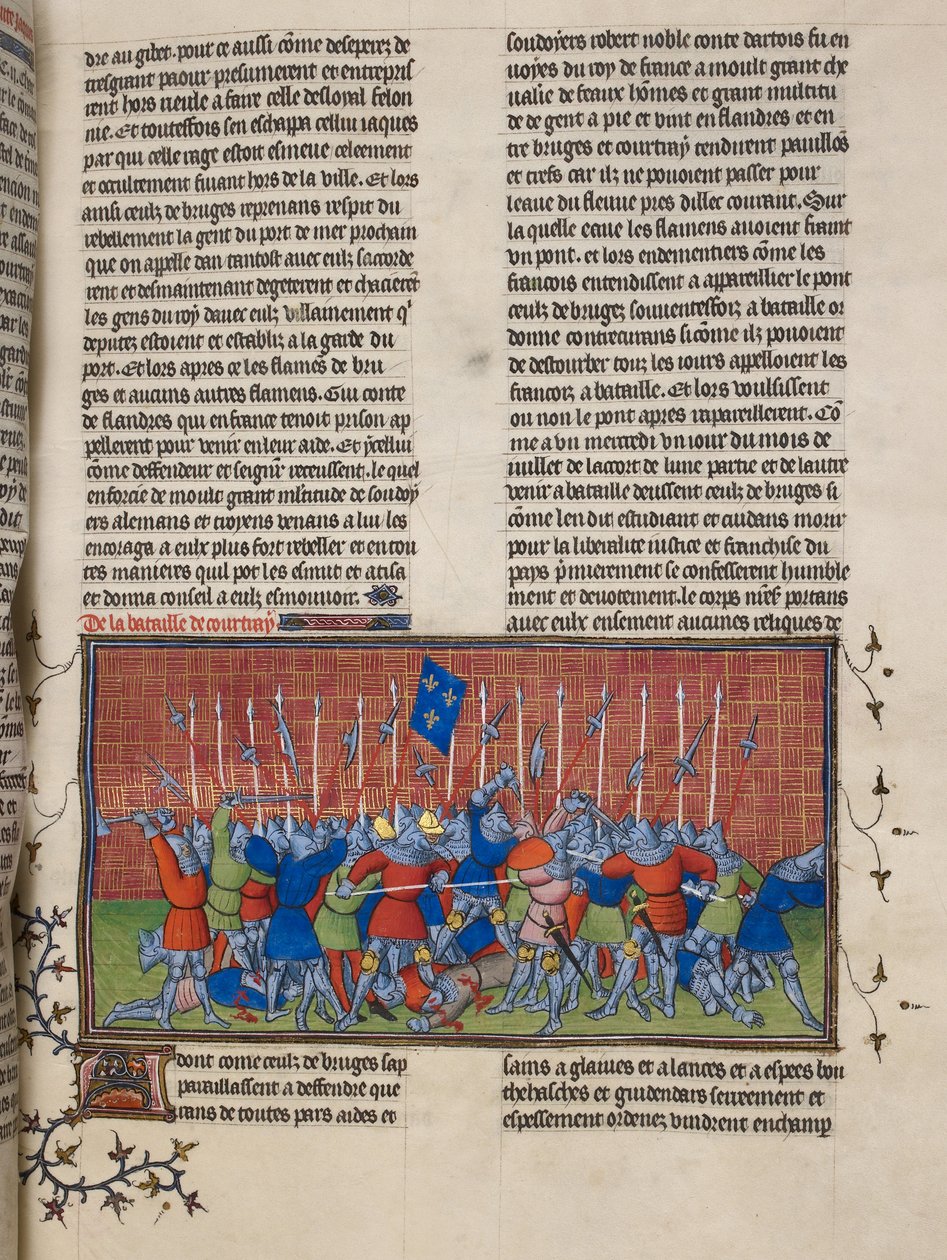 Royal 20 C. VII, f.34 Courtrai Muharebesi, 