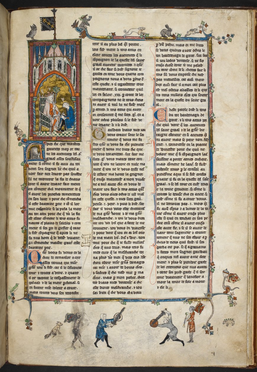 Royal Ms 14 e III f.140r İngiltere Kralı II. Henry, katip, 