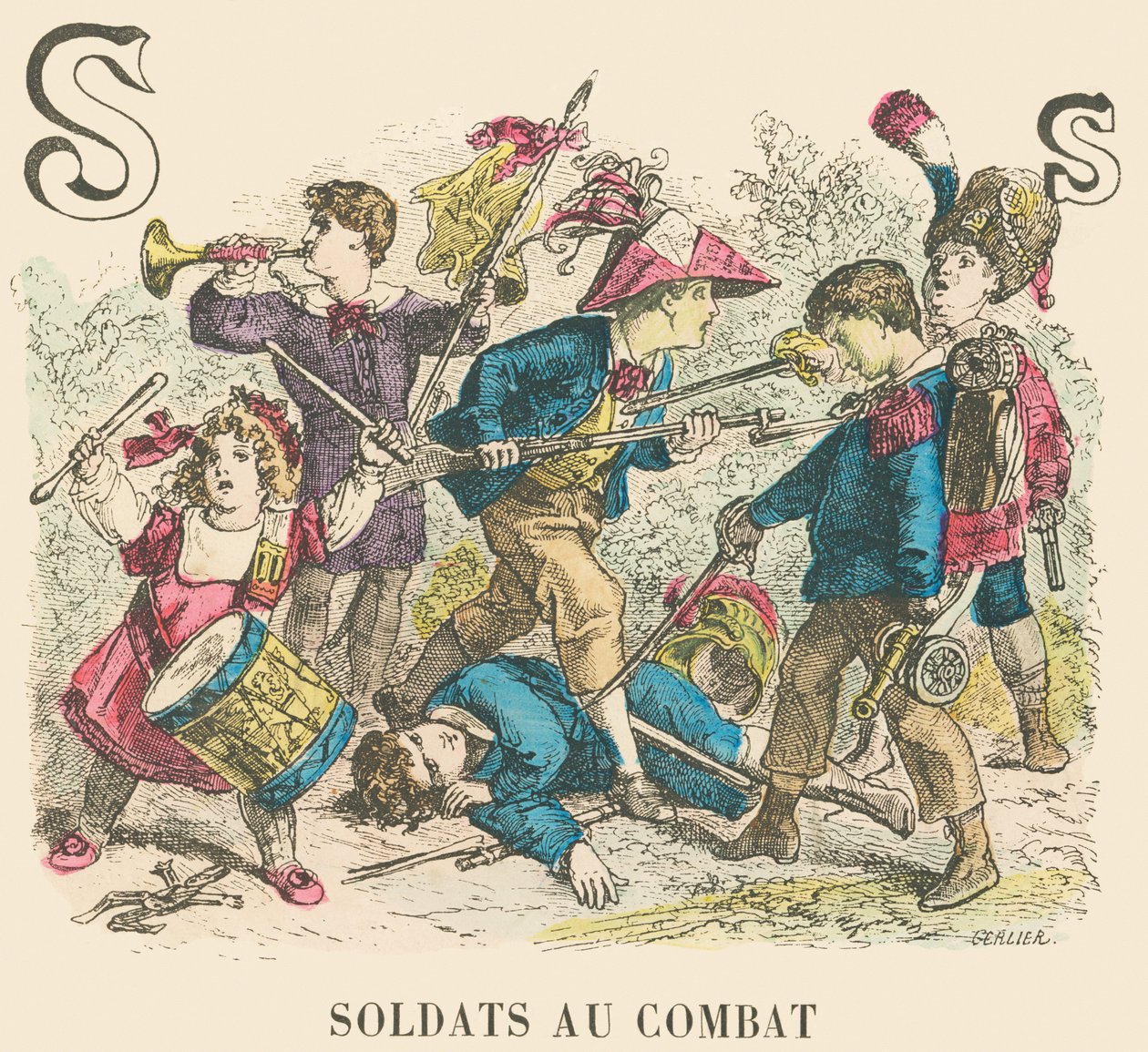 S: Savaşta askerler by French School