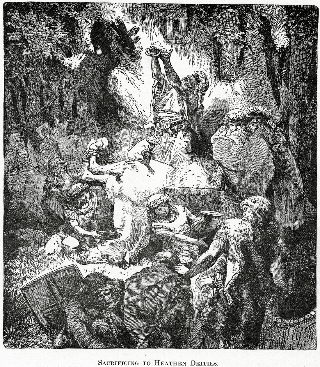 Kafir Tanrılara Kurban Etme, 1890 dolayları by French School
