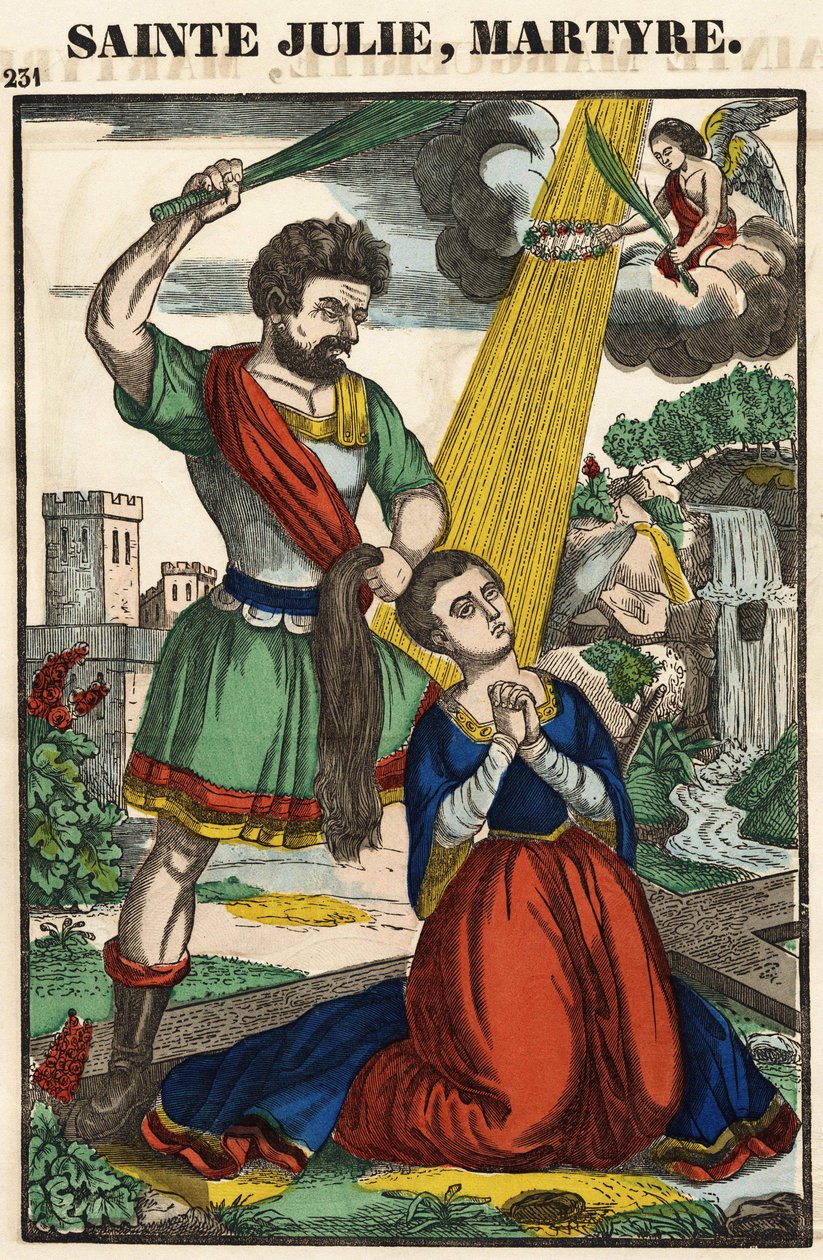 Aziz Julia, şehitlik, XIX yüzyıl omurga görüntüsü. by French School