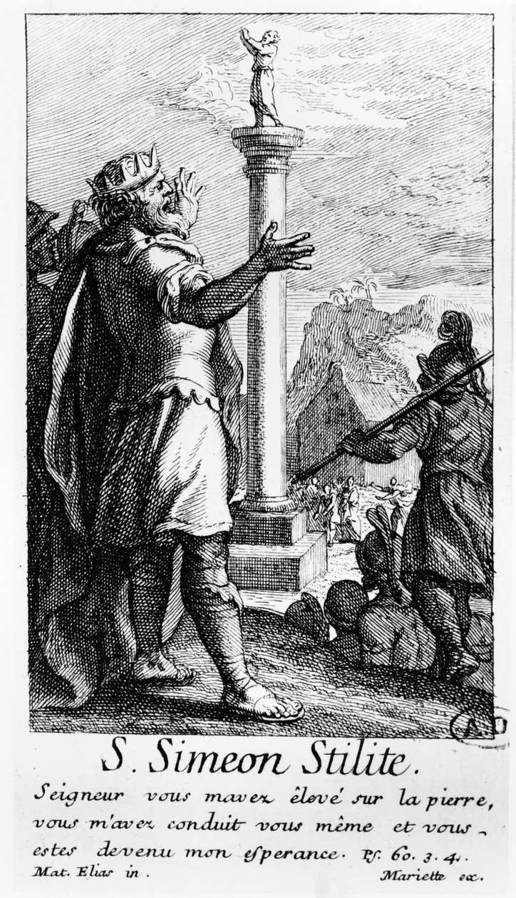 Sütununda Aziz Simeon Stylite by French School