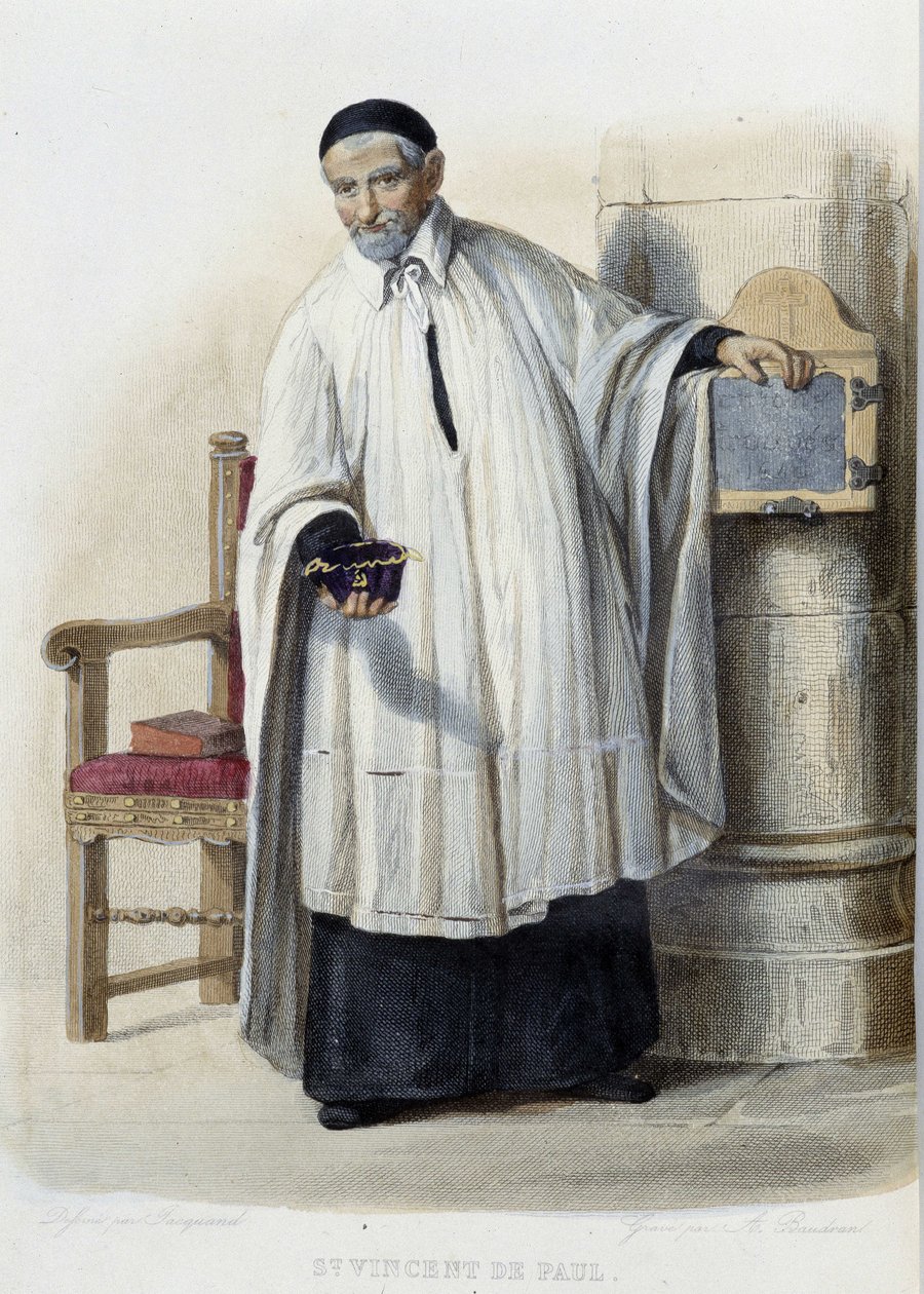 Saint Vincent de Paul - “Fransız Plutarch” içinde, ed. Mennechet by French School