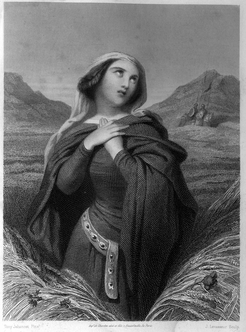 Saint Adelaide veya Burgundy Adelaide (931-999) “Kutsal Kadınlar”da by French School