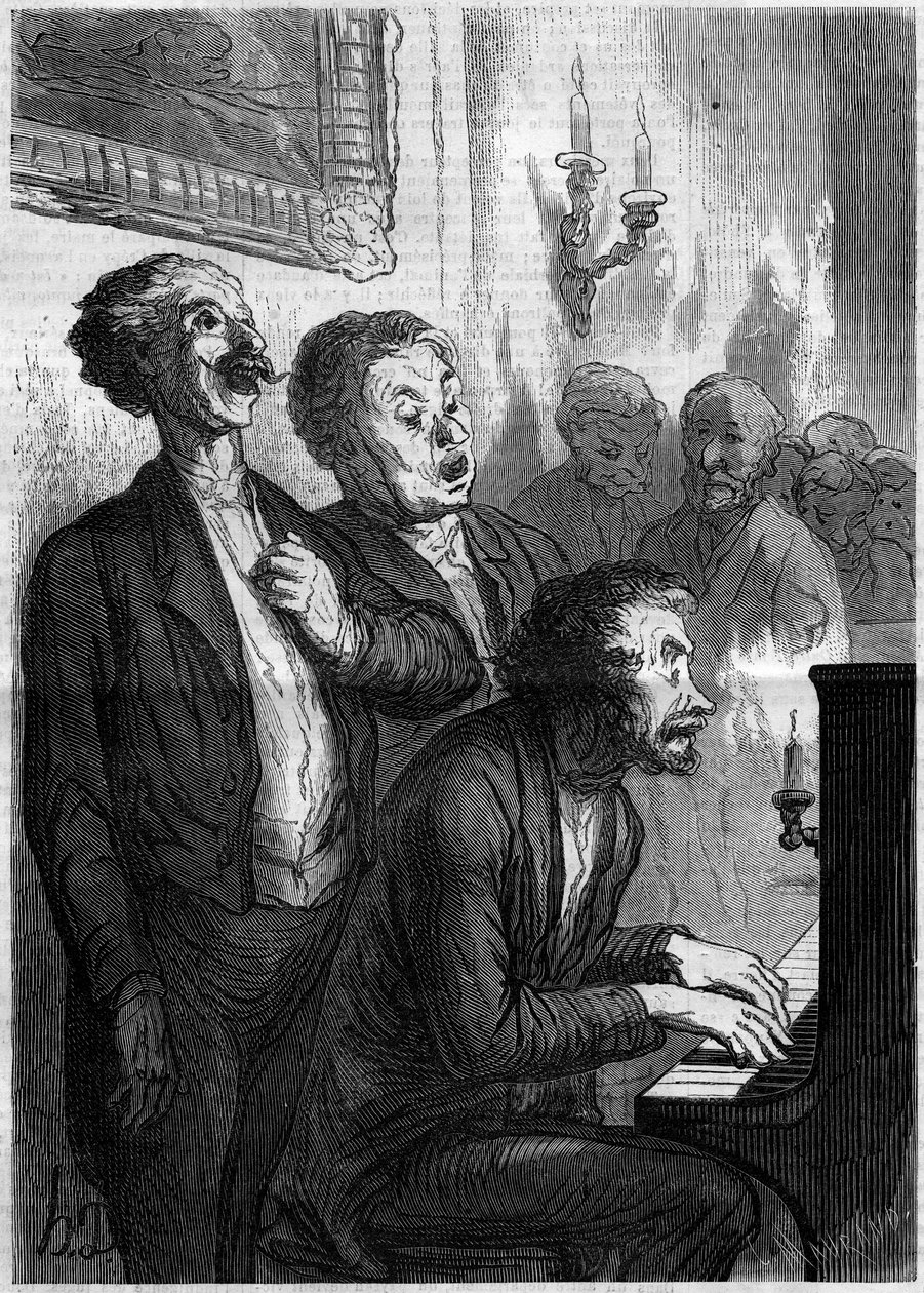 Şarkıcı Salonu. Honore Daumier