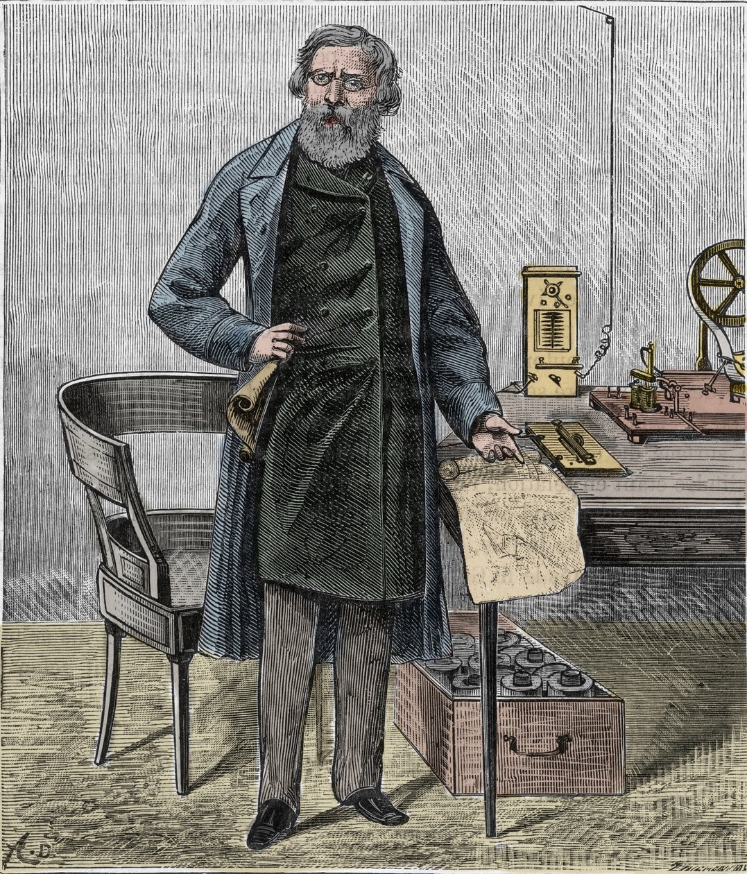 Samuel FB Morse, Amerikalı sanatçı ve Mors kodunun mucidi - Portrait de l