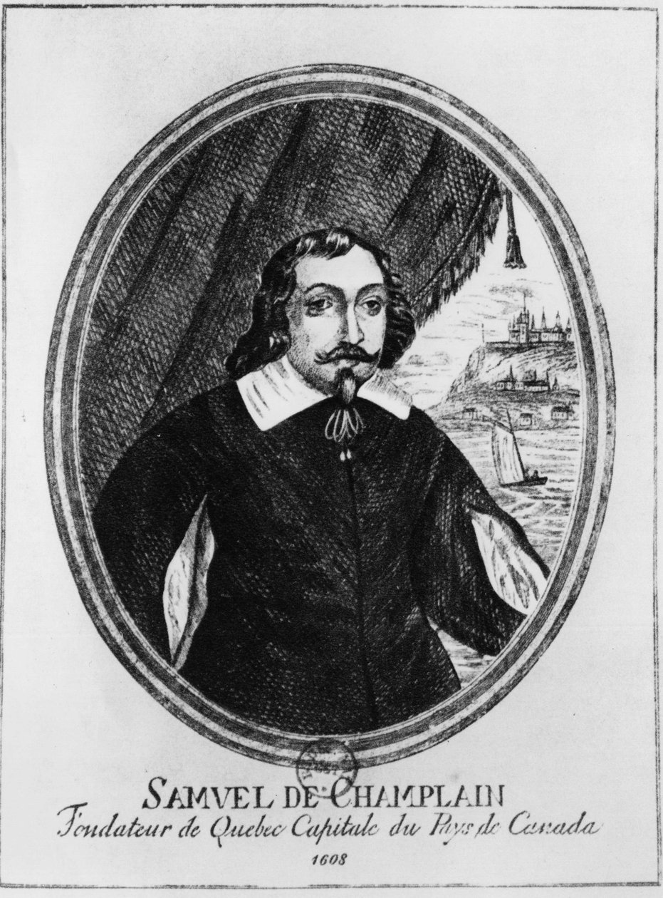 Samuel de Champlain (1570-1635), isimsiz gravür. by French School