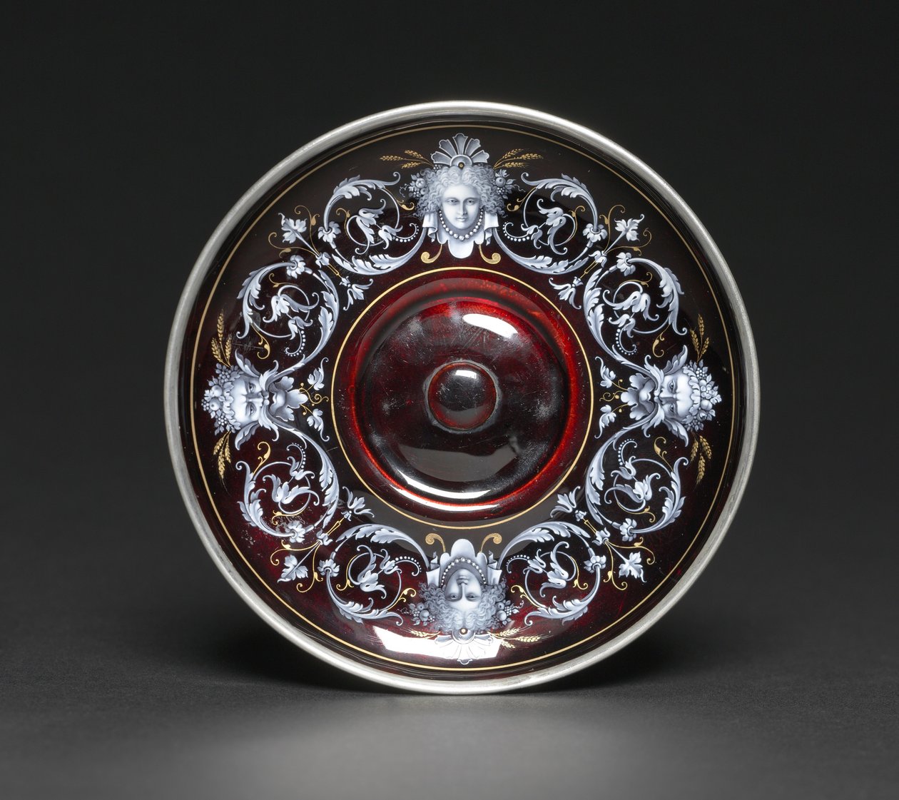 Saucer, c.1880-1900 (gümüş, emaye) (ayrıca bkz. 500393) by French School
