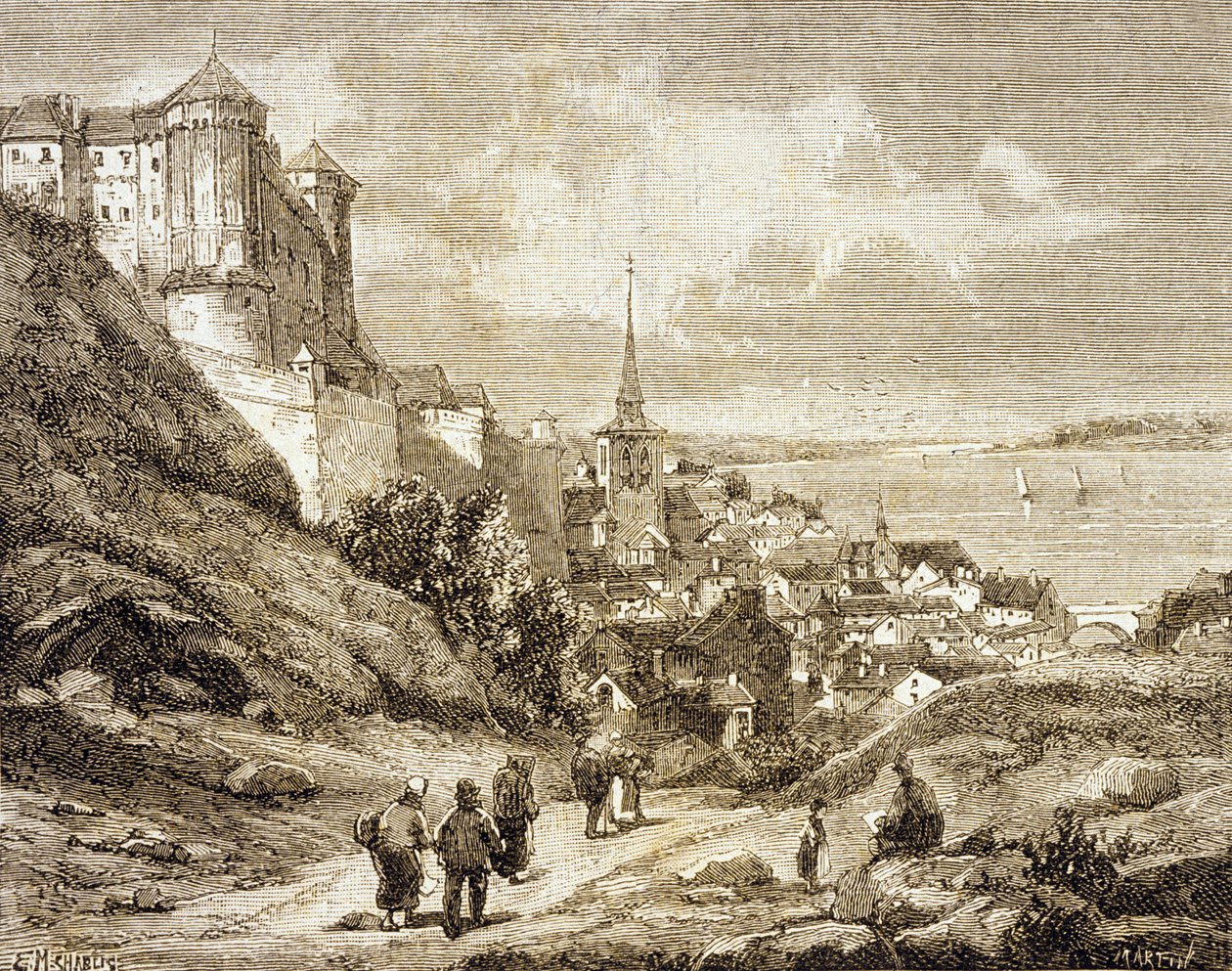 Saumur, Fransa (gravür) by French School