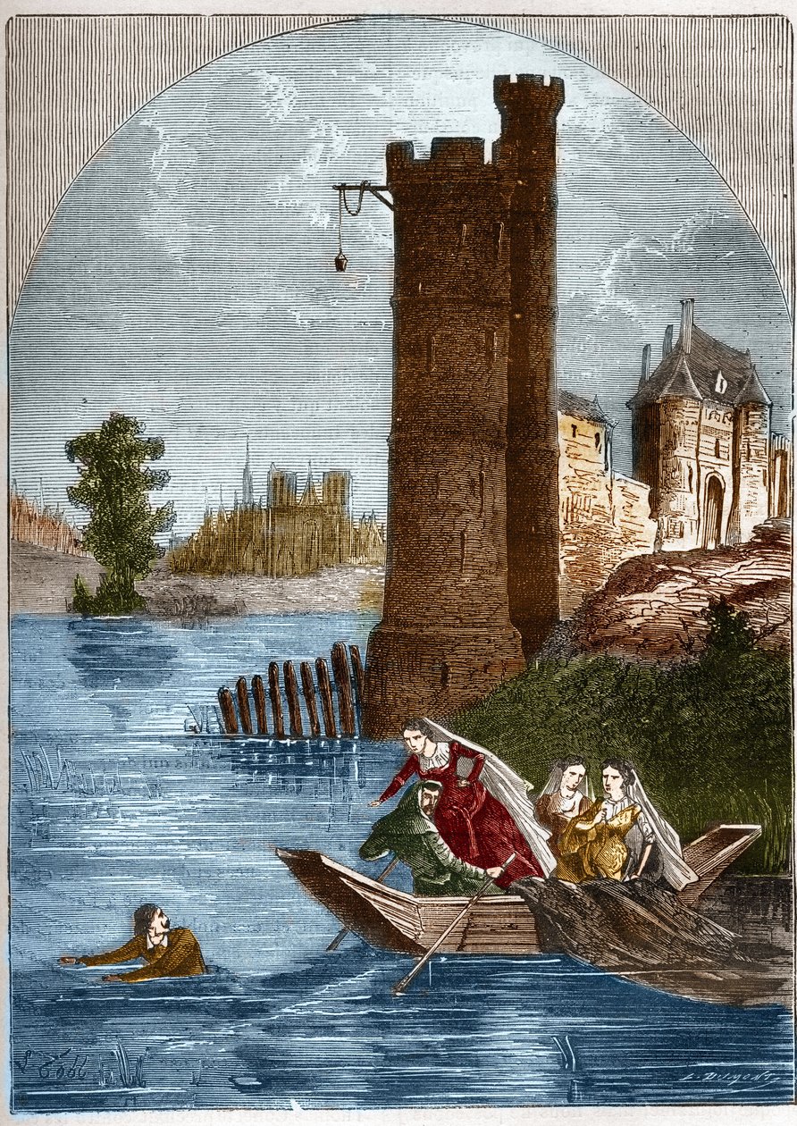 Nesle kulesi skandalı: Buridan, Burgonya Kraliçesi Marguerite (1290-1315) tarafından kurulan pusuya rağmen 1314
