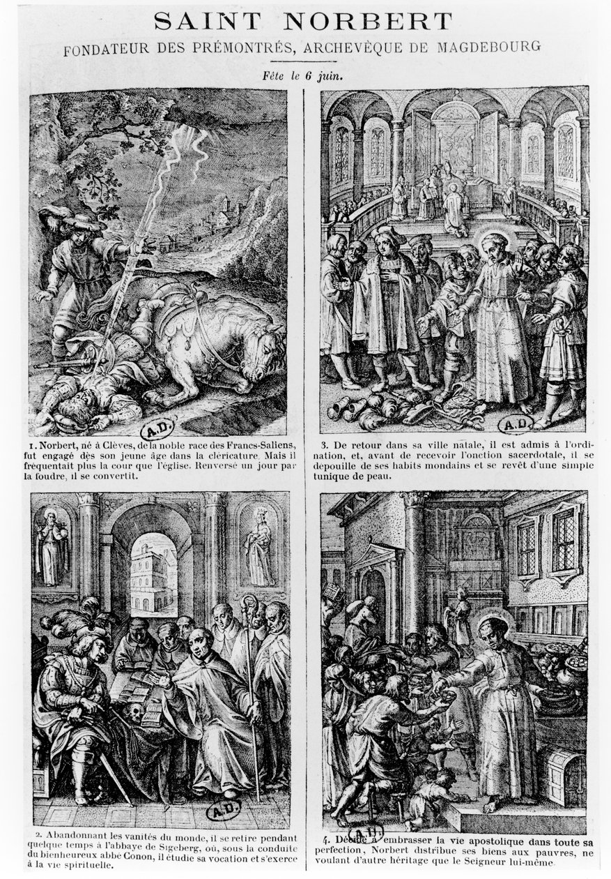 Premonstratensian kanon düzeninin kurucusu Saint Norbert