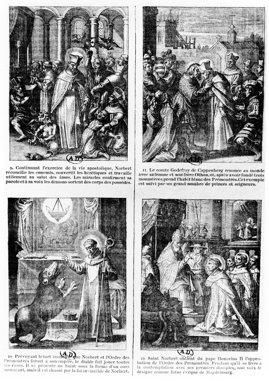 Premonstratensian kanon düzeninin kurucusu Saint Norbert