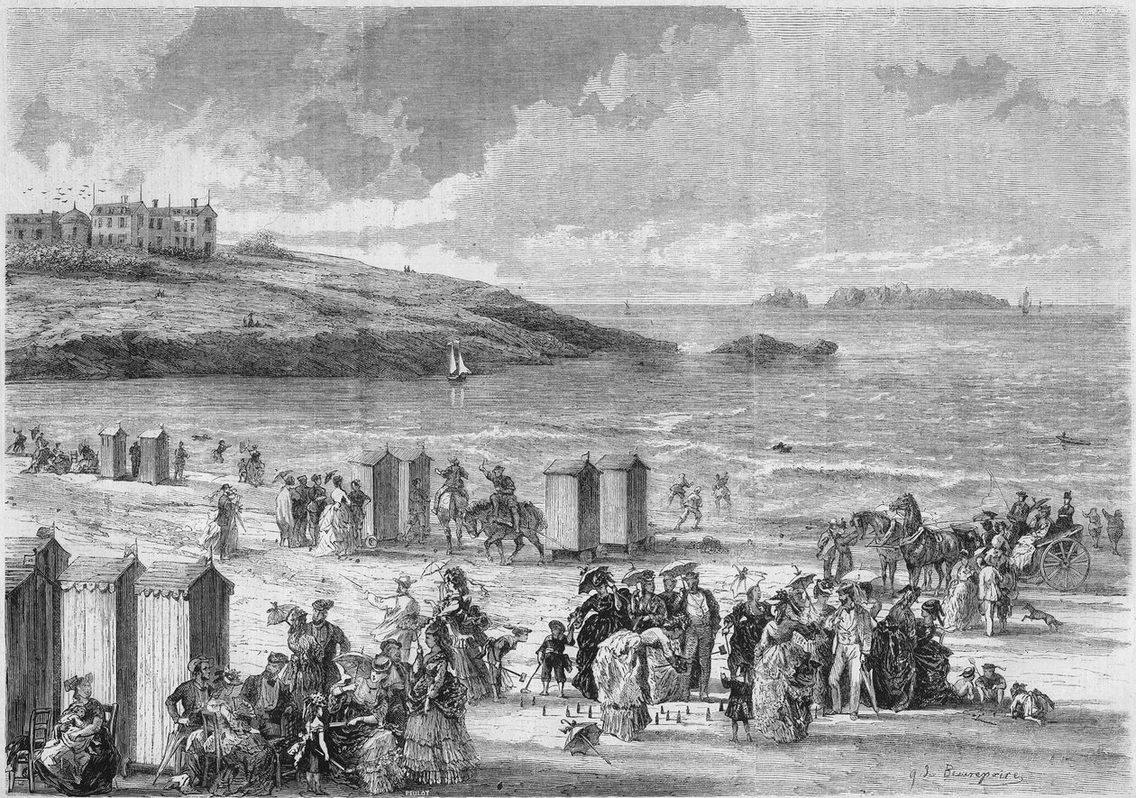 Deniz banyosu: Dinard, Ille et Vilaine sahilinde son yıkananlar (35) by French School