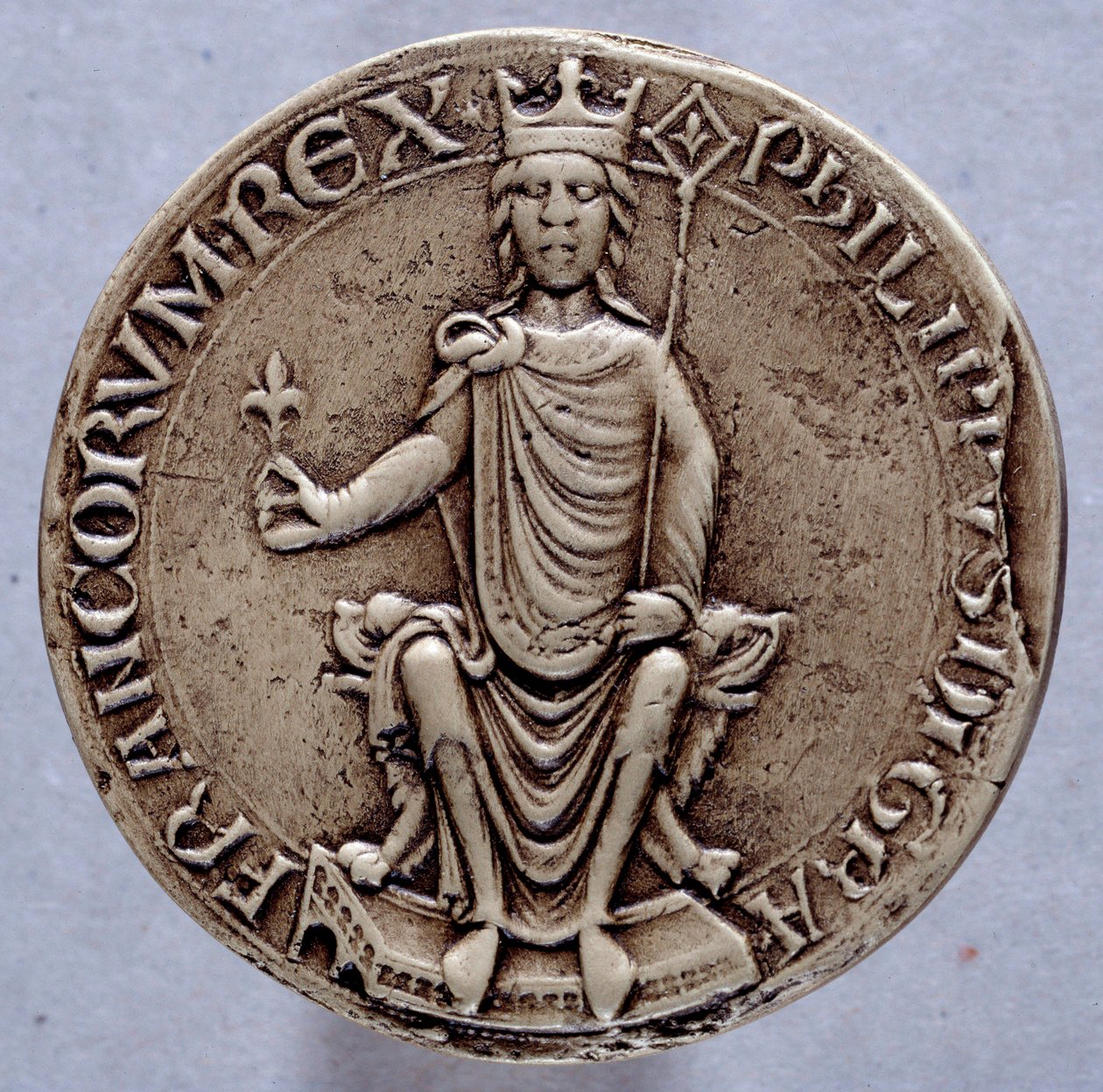 Kral Philip II Mührü Philippe Augustus (1165-1223) 13. yüzyıl Paris, Ulusal Arşivler dedi by French School