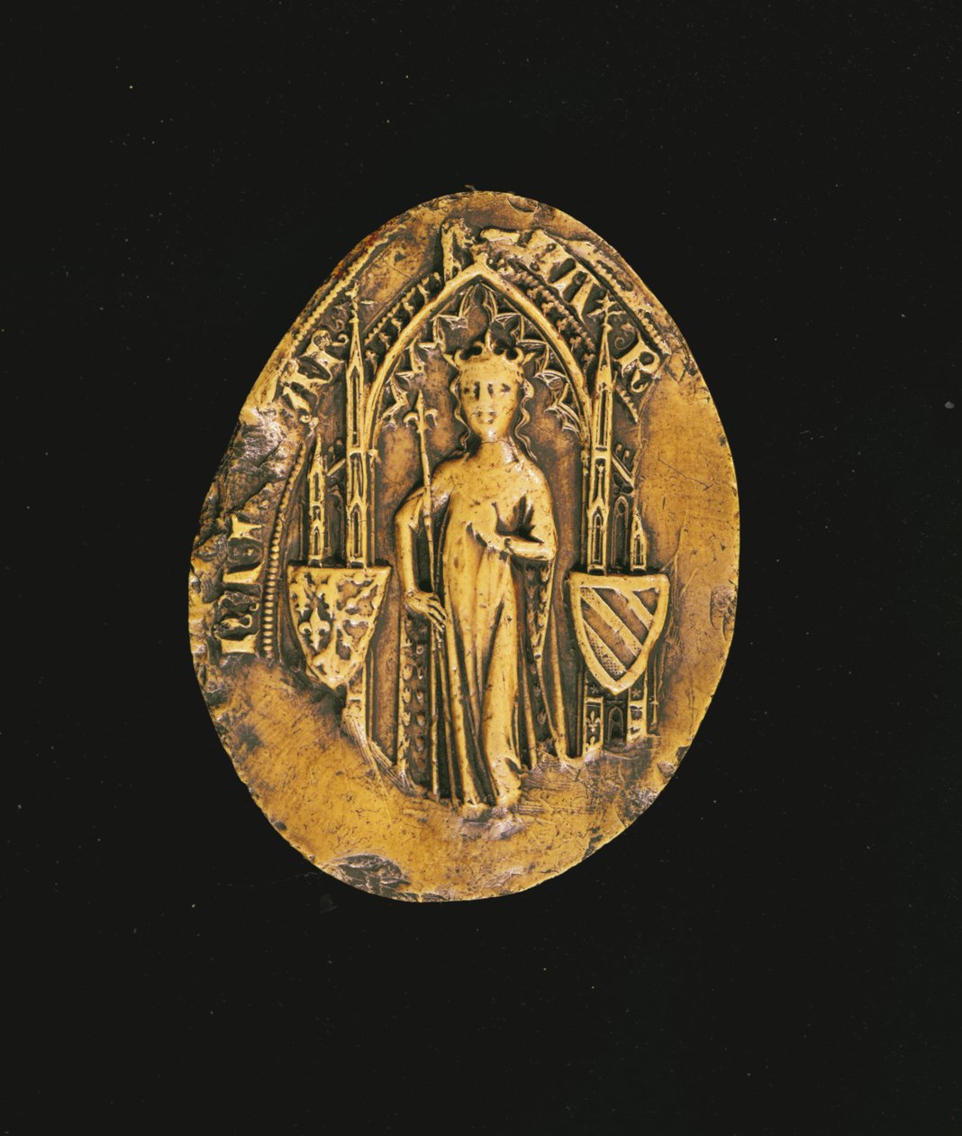Marguerite de Bourgogne Mührü (1290-1315) 1311 (balmumu) by French School