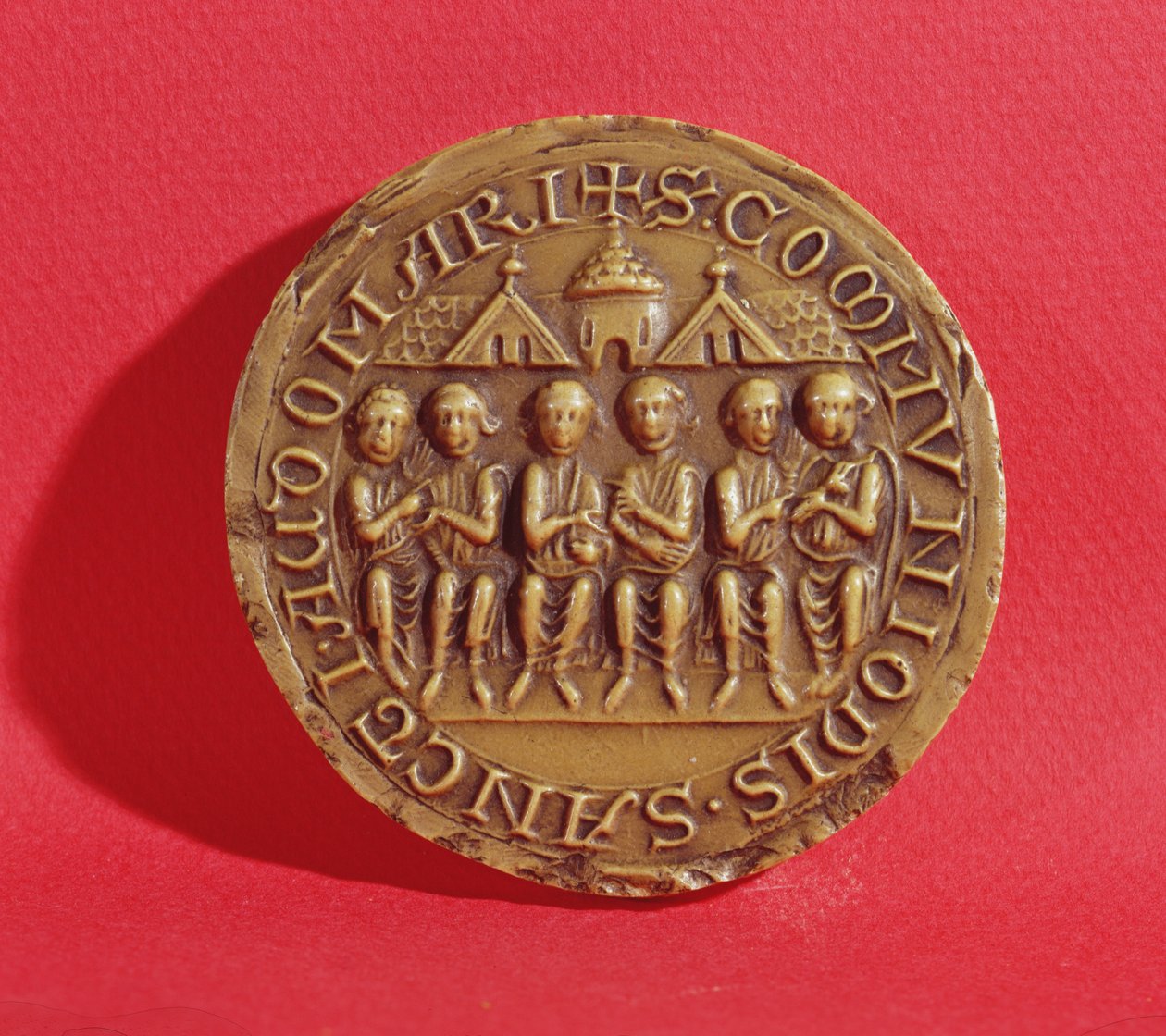 Muhtarları tasvir eden Aziz Ömer Kasabası Mührü (balmumu) by French School