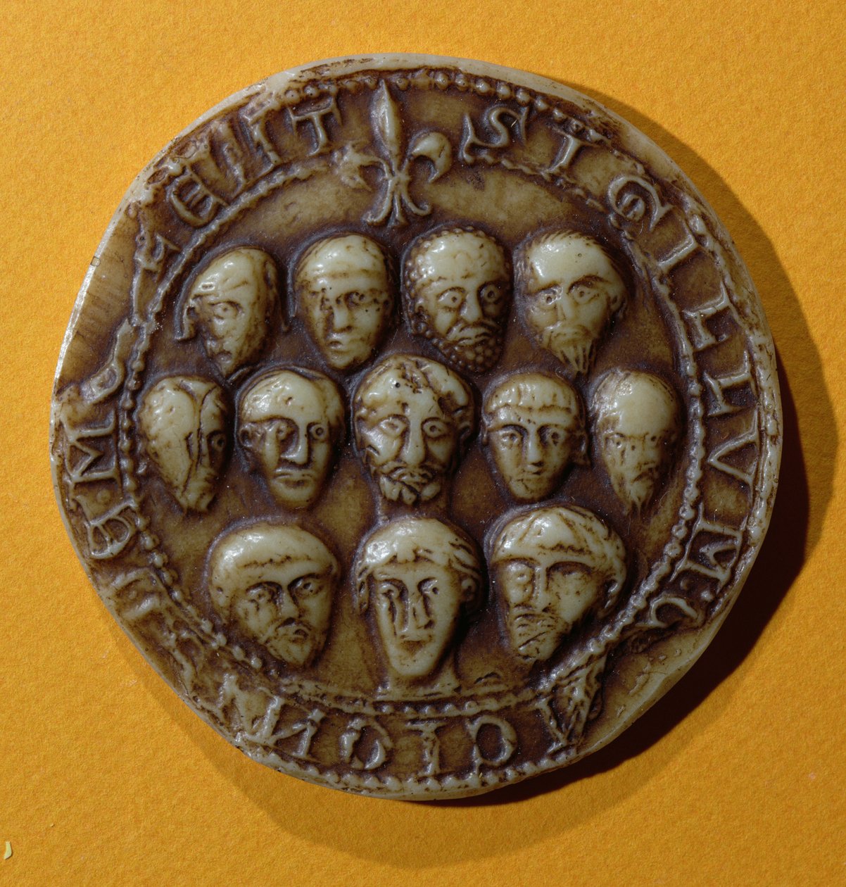Meulan Komünü konseyinin mührü, 1195 (balmumu) by French School