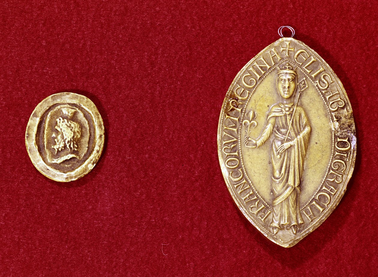 İmparator Charlemagne (742-814) ve Hainaut Kraliçesi Isabelle