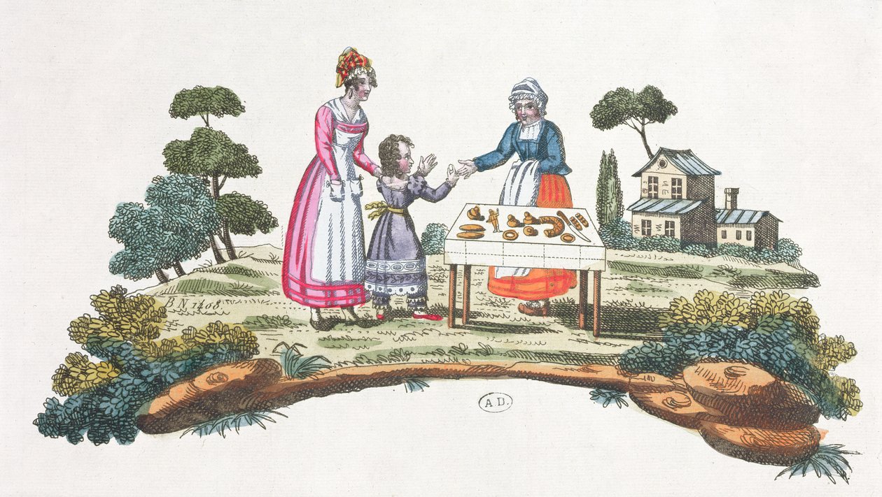 Pain dEpices Satıcısı, bir hayran için tasarım, c.1820-30 by French School