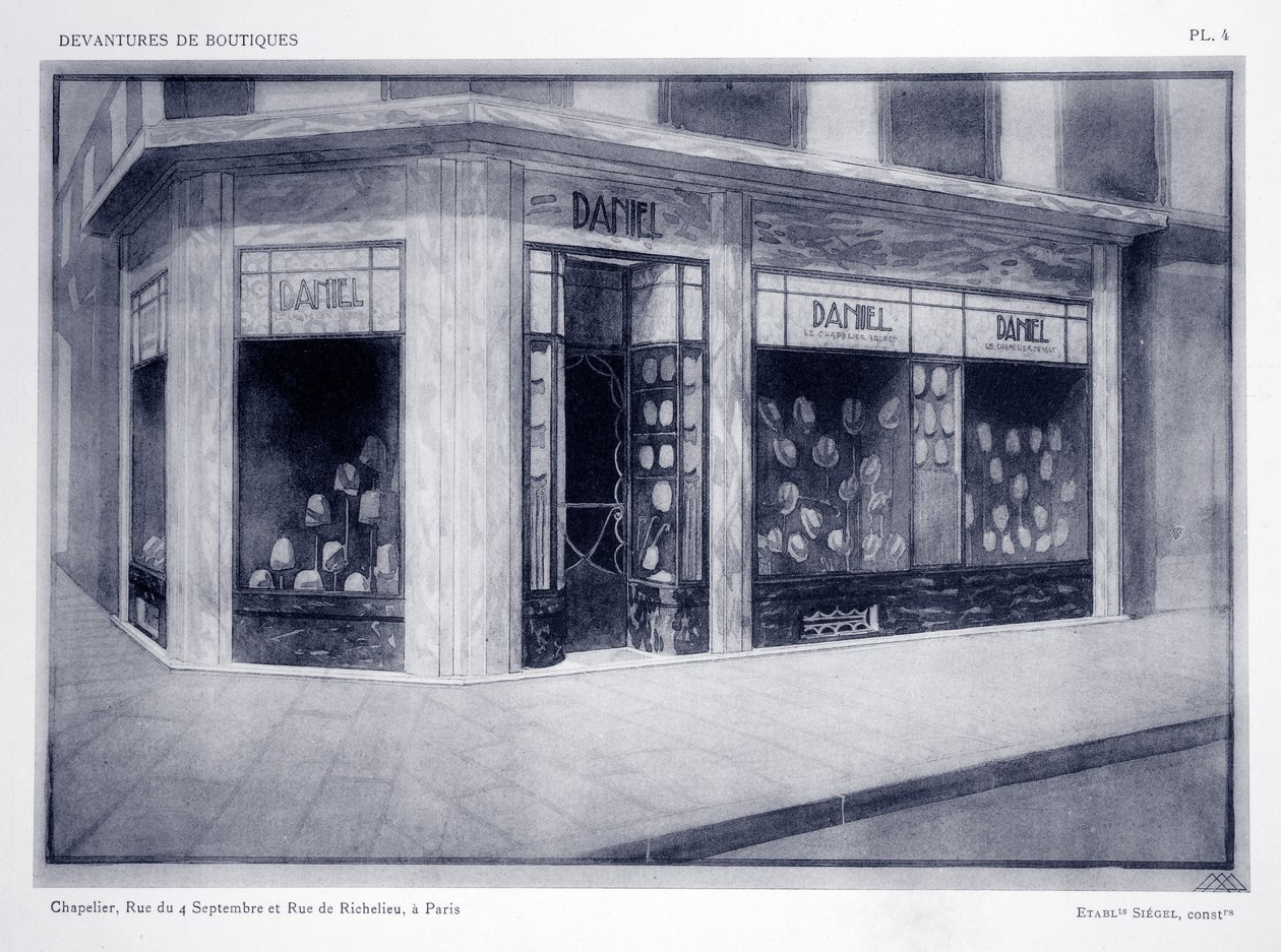 Dükkan önü, plaka 4, Louis-Pierre Sezille, Paris, 1927 tarafından Devantures de Boutiques