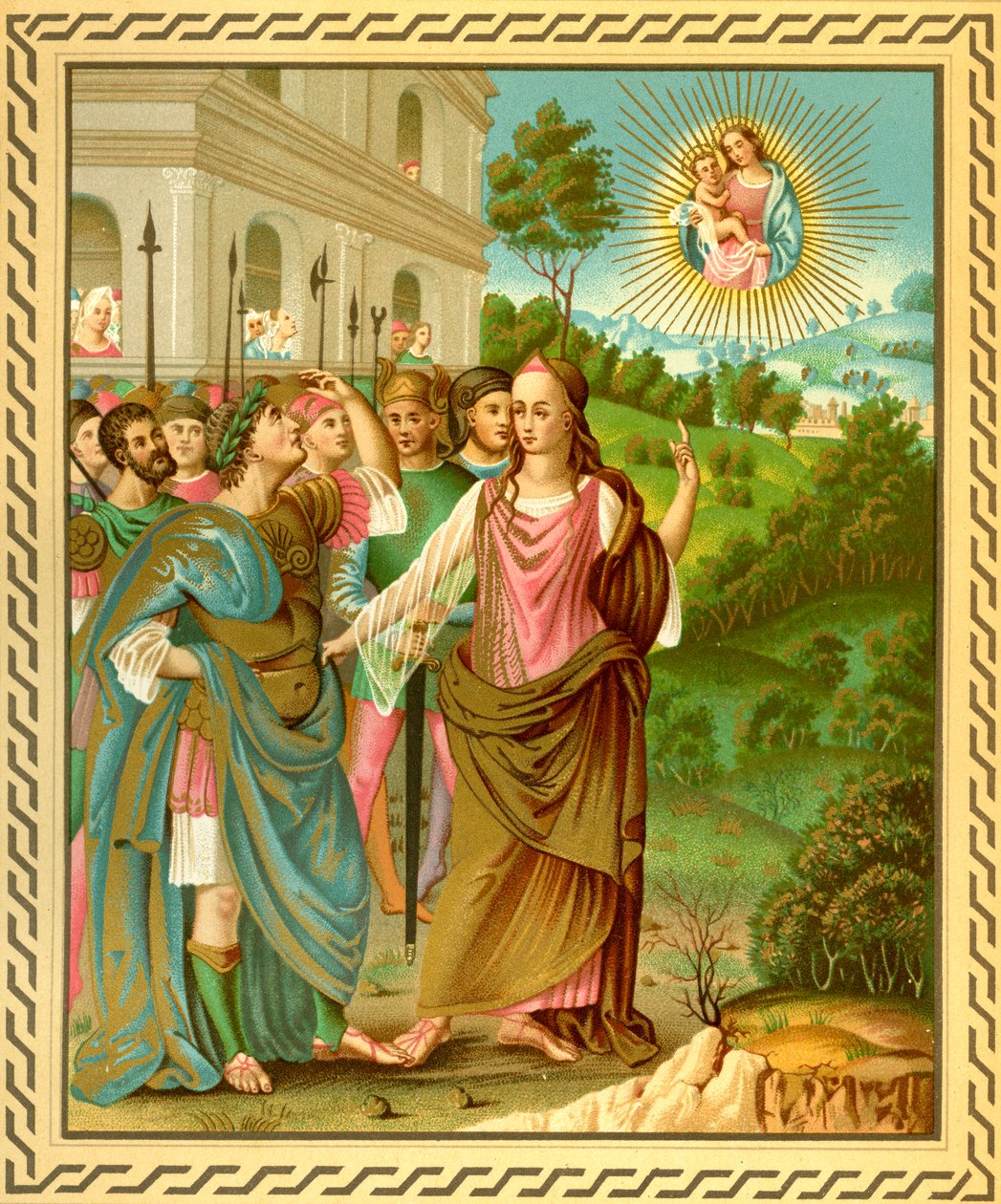 Tiburtisli Sibyl, Augustus'a İsa-Mesih'in gelişini duyuruyor. by French School