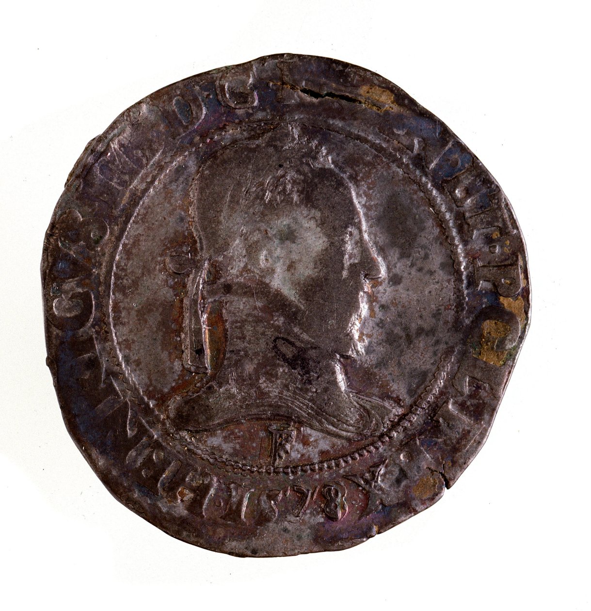 Gümüş fransız testoon (teston), Fransa Kralı III. Henry