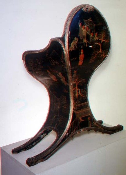 Dagly Atölyesi tarafından, muhtemelen Gobelins fabrikasının ustası Jacques Dagly tarafından yazılmış chinoiserie ile süslenmiş kızak koltuk (lake) by French School