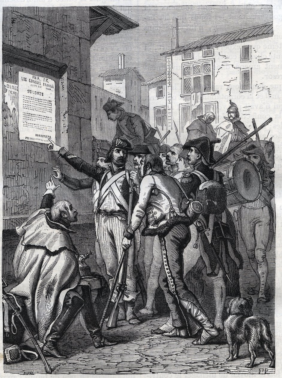 Askerler, ihtiyaçlarınız harika: Fransız askerleri Kasım 1799