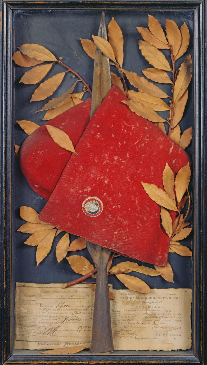Garde Nationale Parisienne Hatırası, Bölüm Armée du Bonnet Rouge, 1794 (kolaj) by French School