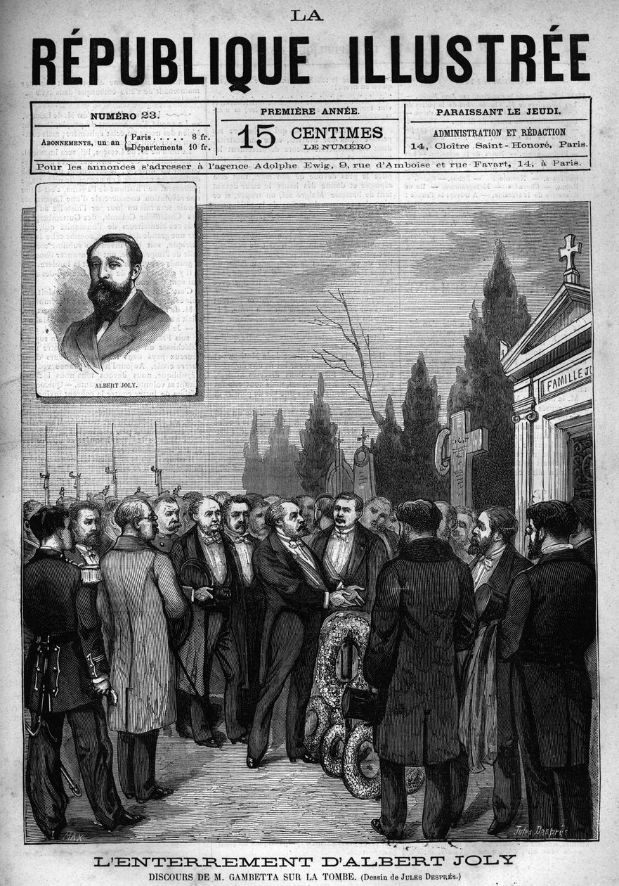 Versay mezarlığındaki milletvekili Albert Joly